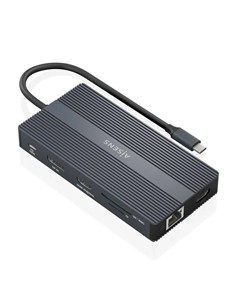 DOCKING USB-C AISENS 2XHDMI 4K/4XUSB/USB-C/RJ45/DP