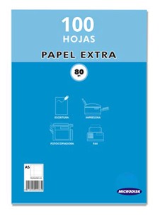 PAPEL DIN A-5 DE 80 GRAMOS (100 hojas)