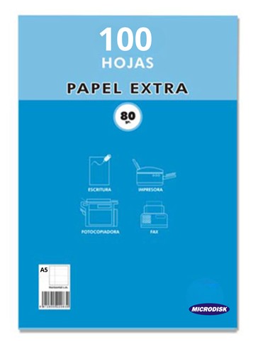 PAPEL DIN A5 80 gr (100 hojas)