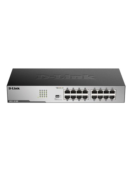 SWITCH D-LINK GIGABIT 16 PORTS DGS-1016D RACK