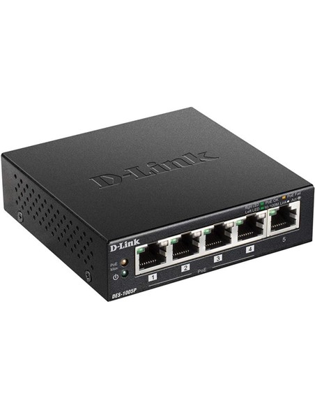 SWITCH D-LINK GIGABIT 5 PUERTOS DGS-1005P/E POE