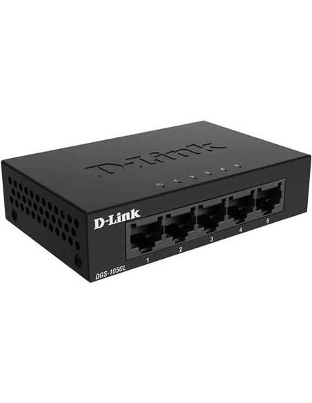 SWITCH D-LINK GIGABIT 5 PUERTOS DGS-105L METALICO