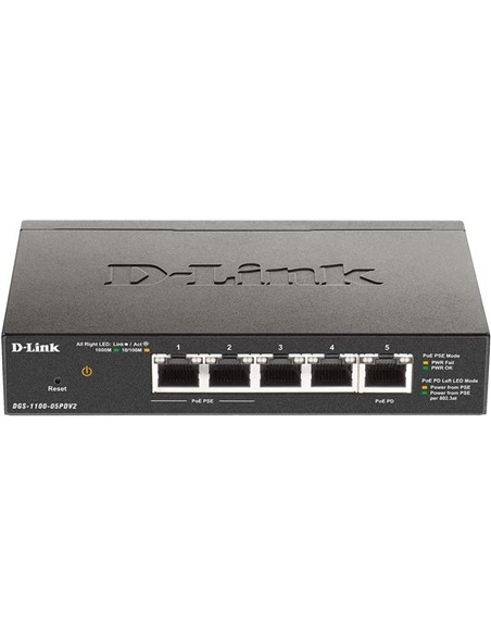SWITCH D-LINK GIGABIT 5 PUERTOS DGS-1100-05PDV2 2