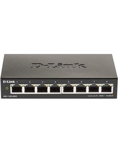 SWITCH D-LINK GIGABIT 8 PUERTOS + POE DGS-1100-08P