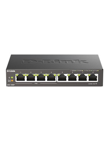 SWITCH D-LINK GIGABIT 8 PUERTOS DGS-1008P/E (4XPOE