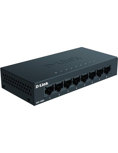 SWITCH D-LINK GIGABIT 8 PUERTOS DGS-108GL METALICO