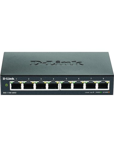 SWITCH D-LINK GIGABIT 8 PUERTOS DGS-1100-08V2/E EA