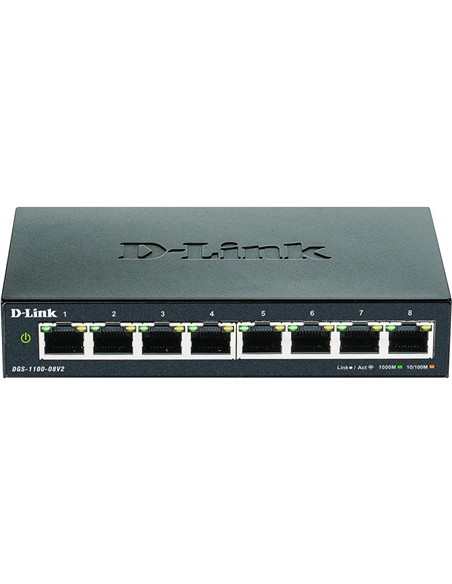 SWITCH D-LINK GIGABIT 8 PUERTOS DGS-1100-08V2/E EA