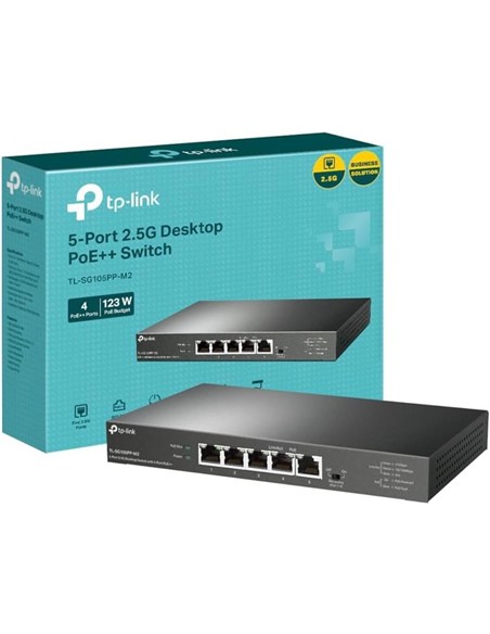 SWITCH TP-LINK ETHERNET 5 PUERTOS 2.5G POE+ TL-SG1