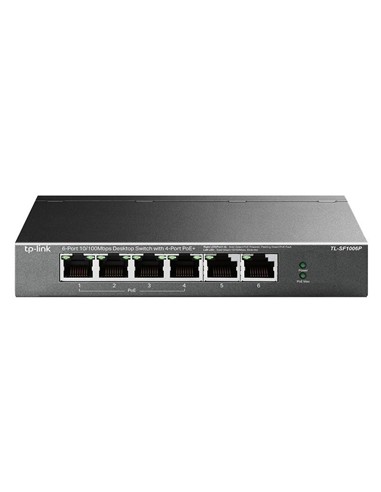 SWITCH TP-LINK ETHERNET 6 PUERTOS ( 4 POE ) TL-SF1