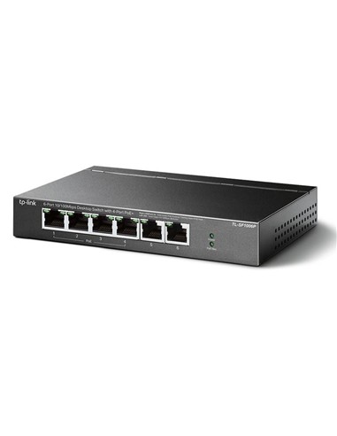 SWITCH TP-LINK ETHERNET 6 PUERTOS ( 4 POE ) TL-SF1