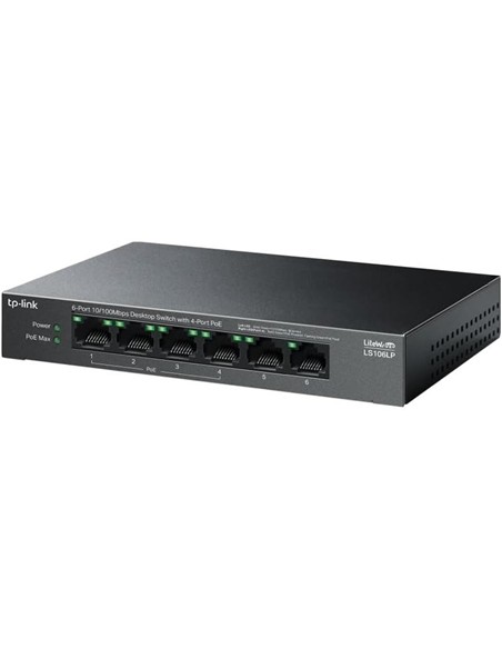 SWITCH TP-LINK ETHERNET 6 PUERTOS POE+ LS106LP