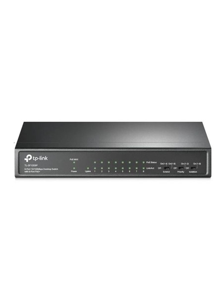 SWITCH TP-LINK ETHERNET 9 PUERTOS POE+ TL-SF1009P