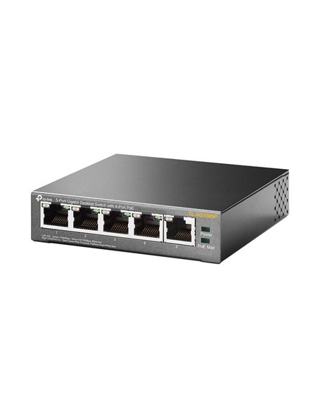 SWITCH TP-LINK GIGABIT 5 PUERTOS 4 POE TL-SG1005P