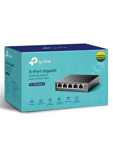 SWITCH TP-LINK GIGABIT 5 PUERTOS 4 POE+ TL-SG1005L