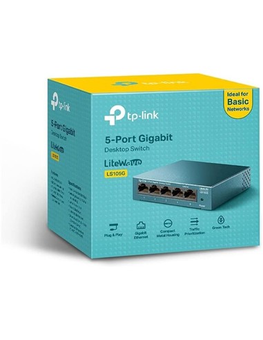 SWITCH TP-LINK GIGABIT 5 PUERTOS LS105G METALICO