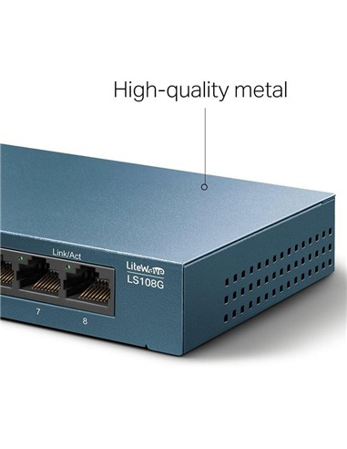 SWITCH TP-LINK GIGABIT 8 PUERTOS LS108GP POE+ META