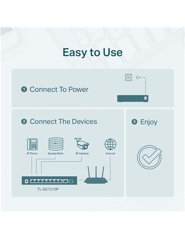 SWITCH TP-LINK GIGABIT 8 PUERTOS POE + 1 SFP TL-SG