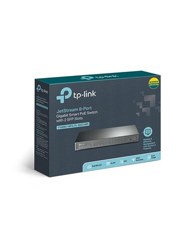 SWITCH TP-LINK GIGABIT 8 PUERTOS POE + 2 SFP TL-SG