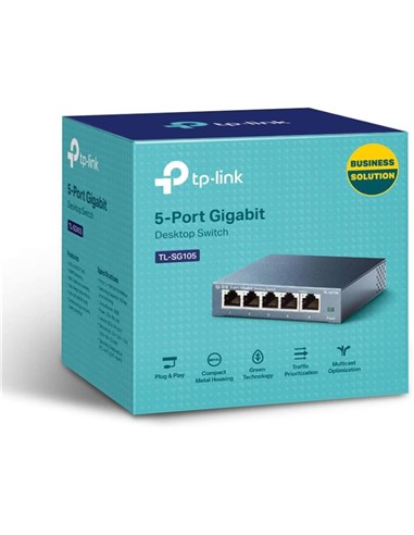 SWITCH TP-LINK TL-SG105S GIGABIT 5 PUERTOS METALIC