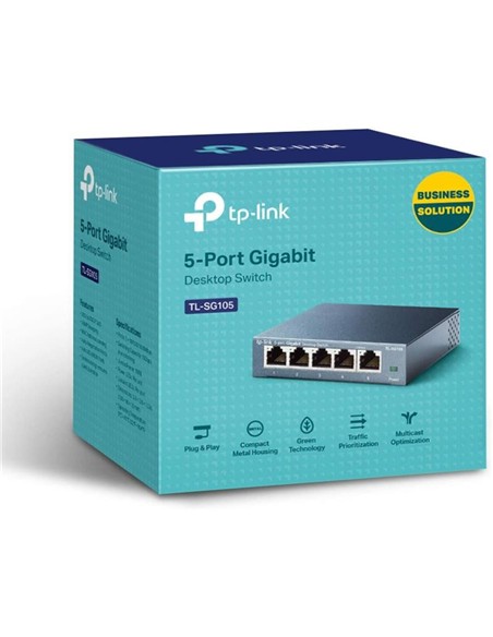 SWITCH TP-LINK TL-SG105S GIGABIT 5 PUERTOS METALIC