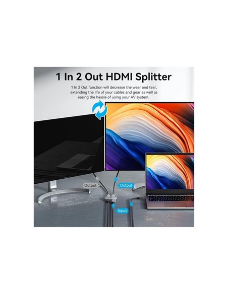 SWITCH/SPLITTER VENTION HDMI 2.1/H - X2HDMI/H USB-