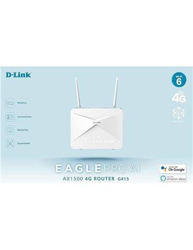 WIRELESS ROUTER D-LINK G415 EAGLE PRO AI 4G 1500MB