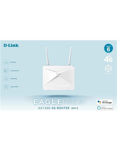 WIRELESS ROUTER D-LINK G415 EAGLE PRO AI 4G 1500MB