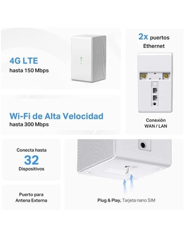 WIRELESS ROUTER MERCUSYS MB130-4G 4G LTE 150MBPS