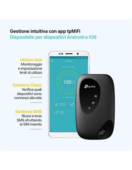 WIRELESS ROUTER PORTABLE TP-LINK MIFI M7010 4G LTE