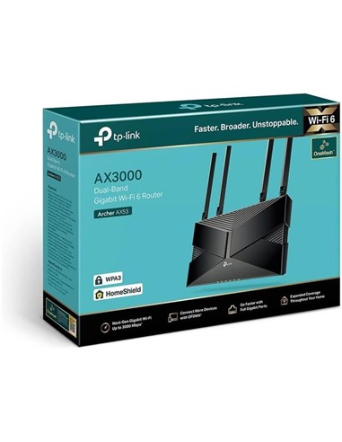 WIRELESS ROUTER TP-LINK ARCHER AX53 WIFI 6 AX3000