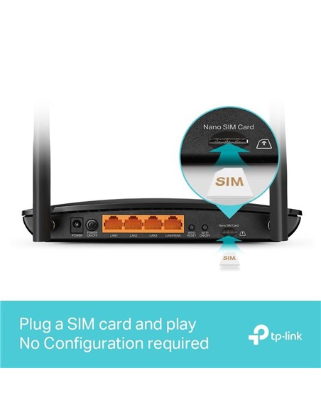 WIRELESS ROUTER TP-LINK ARCHER MR500 DUAL BAND AC1