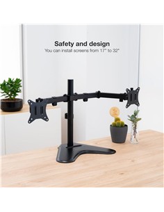 SOPORTE DE MESA MONITOR 2 TOOQ REG.ALTURA GIR. INC 2