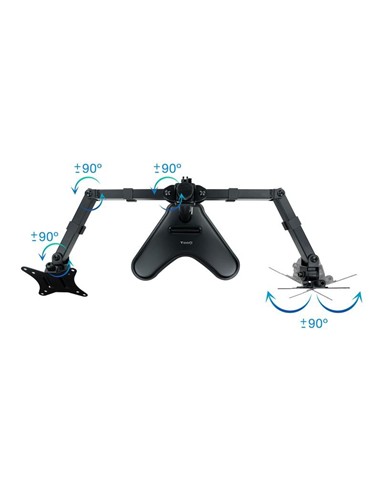 SOPORTE DE MESA MONITOR 2 TOOQ REG.ALTURA GIR. INC