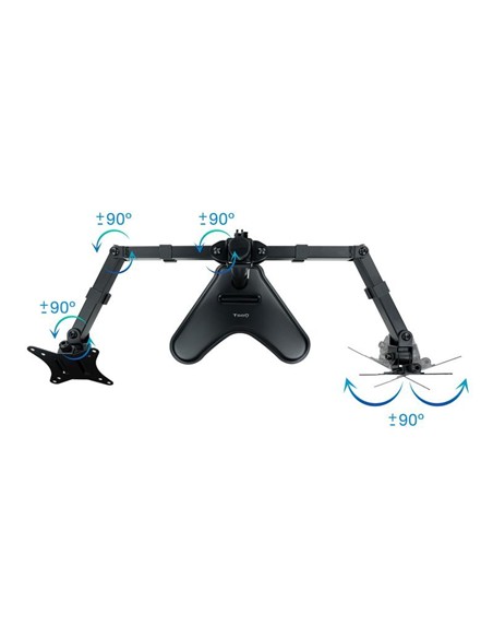 SOPORTE DE MESA MONITOR 2 TOOQ REG.ALTURA GIR. INC