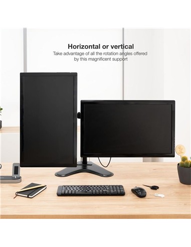 SOPORTE DE MESA MONITOR 2 TOOQ REG.ALTURA GIR. INC