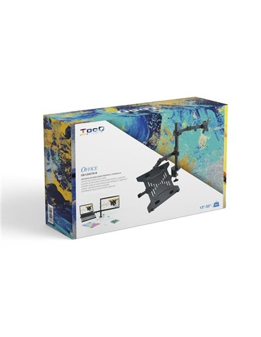 SOPORTE DE MESA MONITOR/PORTATIL TOOQ DB1200TN-B 1