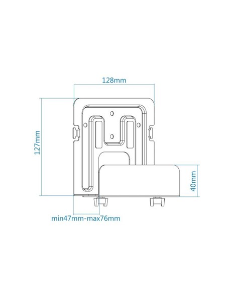 SOPORTE DE PARED UNIVERSAL TOOQ PARA ROUTER MINI P