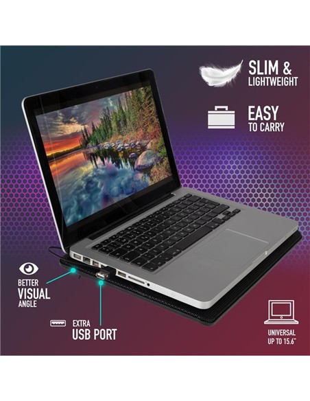 SOPORTE + VENTILADOR NOTEBOOK NGS JETSTAND BLACK