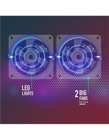 SOPORTE + VENTILADOR NOTEBOOK NGS JETSTAND BLACK