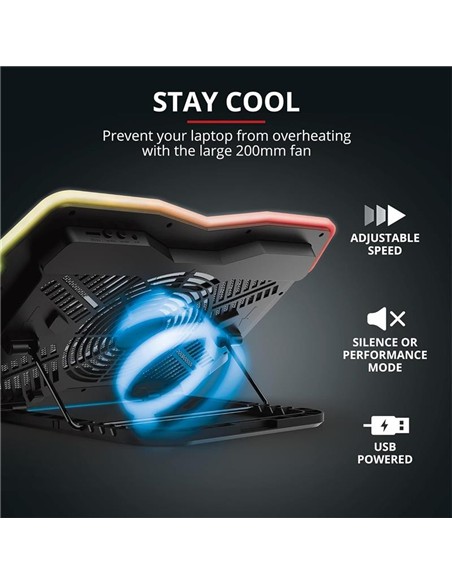 SOPORTE + VENTILADOR TRUST GXT1126 AURA REFRIGERAC