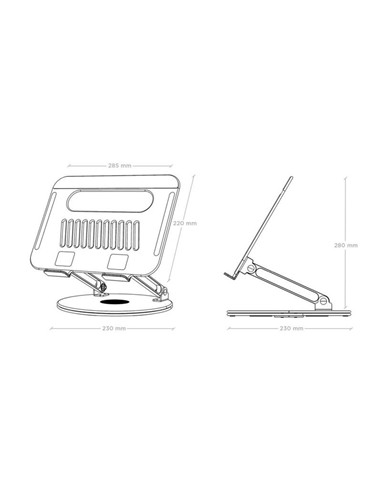 SOPORTE AISENS SOBREMESA TABLET/NOTEBOOK ERGONOMIC