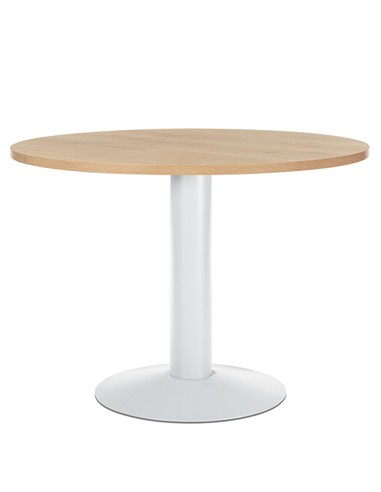 MESA DE REUNION REDONDA ROBLE