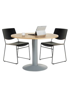 MESA DE REUNION REDONDA ROBLE 2