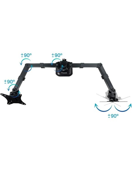 SOPORTE DE MESA TV/MONITOR TOOQ 17-27 2 BRAZOS BLA