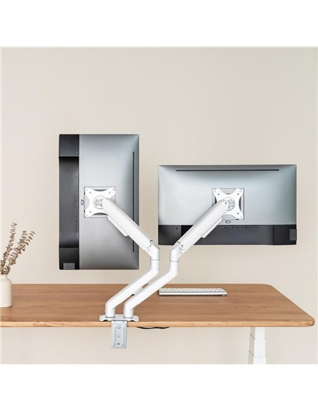 SOPORTE DE MESA TV/MONITOR TOOQ 17-32 2 BRAZOS WHI