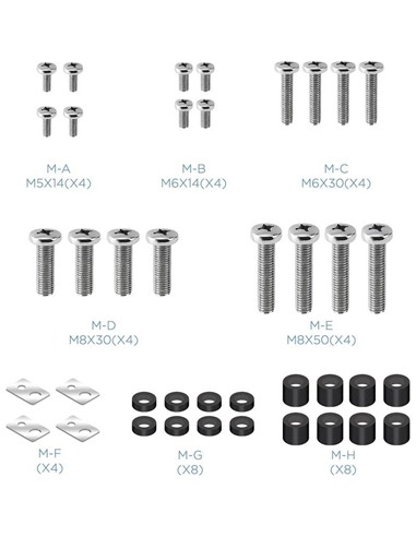 SOPORTE PARED TV MONITOR TOOQ 60-100 130KG BLACK