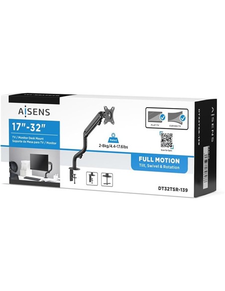 SOPORTE TV MONITOR AISENS 17-32 8KG INCLINABLE/GIR