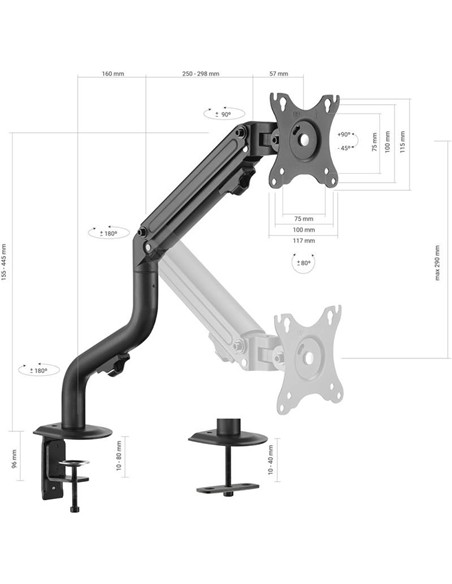 SOPORTE TV MONITOR AISENS 17-32 8KG INCLINABLE/GIR