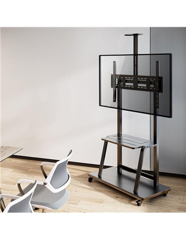 SOPORTE TV MONITOR AISENS SUELO CON RUEDAS 37-100